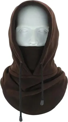 Immagine prodotto di Cappuccio multifunzione 3-in-1: maschera da sci con berretto e sciarpa, con protezione per il viso, antivento, ideale per moto, sci, escursioni e attività all'aperto. Colore: marrone caffè
