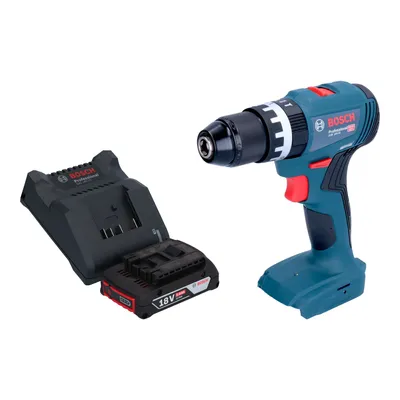 Obrázok produktu pre Bosch GSB 18V-45 Profesionálna akumulátorová príklepová vŕtačka 18 V 45 Nm bez kefiek + 1x akumulátor 2,0 Ah + nabíjačka