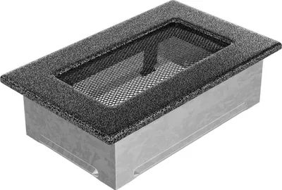 Zdjęcie produktu dla Kratka wentylacyjna kominkowa 11x17 czarno-srebrna