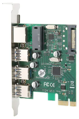 Image de Carte d'extension réseau ST610 PCI-E USB 3.0 ultra-rapide avec port RJ45