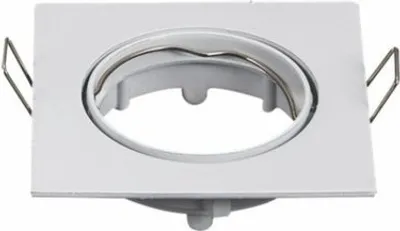 Produktbild von LED Strahler 72mm Einbaurahmen - weiß - Quadrat 80x80mm - schwenkbar