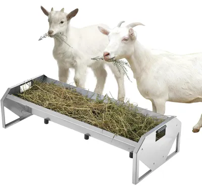 Productafbeelding van Dierenvoerbakken, 22 gallon capaciteit, 45 inch, verzinkt staal, afgeronde randen voor veiligheid, lichtgewicht ontwerp