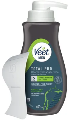 Obrázek produktu pro Veet 3078830, Krém na odstranění chloupků, 400 ml, Zpět, Citlivá pokožka, Vyhlazující, Pánské