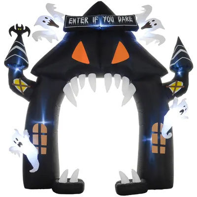 Produktbild von Aufblasbarer Halloween-Torbogen, 4 Geister, LED-Lichter, wasserdicht, 300 x 76 x 300 cm