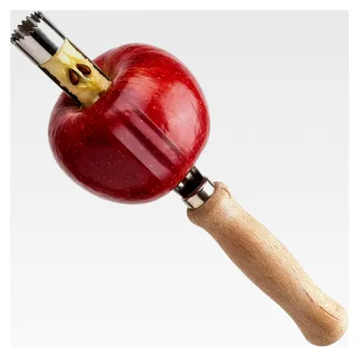 Produktbild von Apfelentkerner - Apfelausstecher mit 8 cm Edelstahlklinge Ø 1,5 cm und Holzgriff