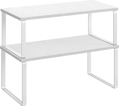 Immagine prodotto di Scaffale da cucina, set da 2, organizer per armadi, scaffale da cucina ribaltabile, scaffale per erbe aromatiche impilabile