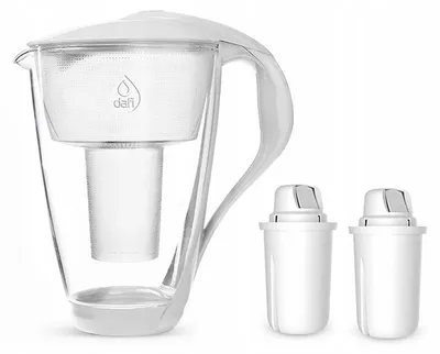 Obrázok produktu pre Dafi Crystal, kanvica na filtráciu vody, objem 2 litre, s LED indikátorom a 2 klasickými filtračnými vložkami