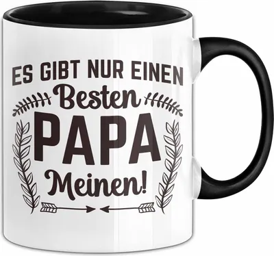 Produktbild von Papa Tasse Geschenk Zum Vatertag Es Gibt Nur Einen Besten Papa Meinen Kaffee-Becher (Schwarz)