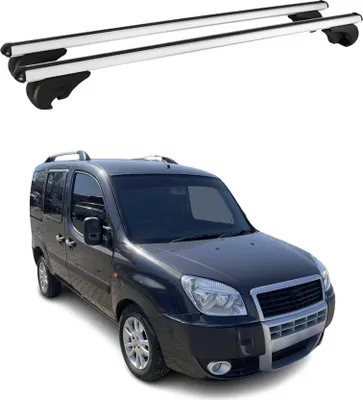 Produktbild von Dachträger Grundtäger für Fiat Doblo 2000-2010 75kg Alu Silber 2 tlg