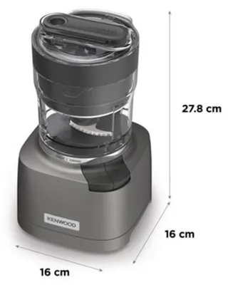 Image de Mini hachoir 0.9l 800w silver - Kenwood - CHP80000SI -