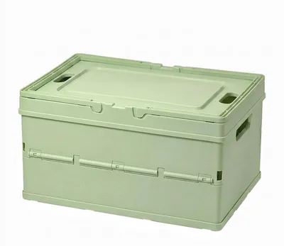 Faltbare Aufbewahrungsbox mit Deckel, 30 l, grün