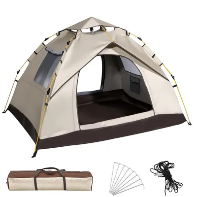 Produktbild von Camping Zelt, Pop Up Zelt, Kuppelzelte, Wurfzelte, Wasserdicht & Winddicht, UV-Schutz, für 2-3 Personen