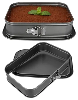 Immagine prodotto di 2 teglie rettangolari per forno, dimensioni 35,5x24 cm, Acciaio al carbonio antiaderente