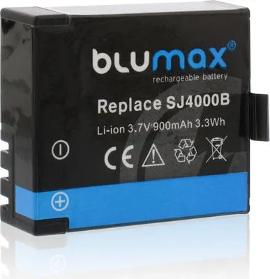 Produktbild von Blumax Akku | für Qumox SJ4000 Digitalkamera | Kapazität 900mAh |Spannung 3,7Volt | Video- und Kamerazubehör