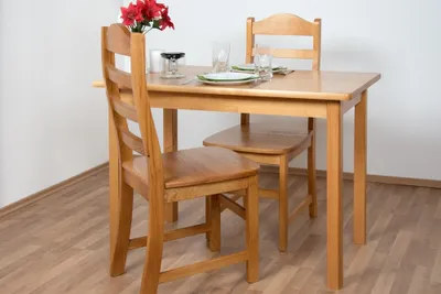 Produktbild von Tisch Kiefer massiv Vollholz Erlefarben Junco 227C (eckig) - 110 x 60 cm (B x T)
