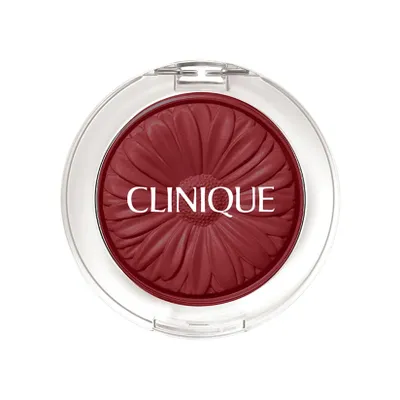 A top-down view of a Clinique blush compact.