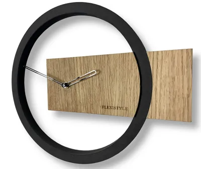 Produktbild von Omgoods - Z214-2 Wanduhr - Ruhige Eichenholzuhr, 32 cm