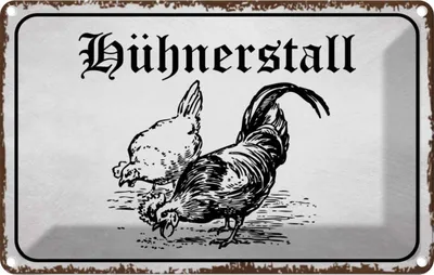 Produktbild von vianmo Blechschild 20x30 cm Hühnerstall Hühner Bauernhof Tier Haustier