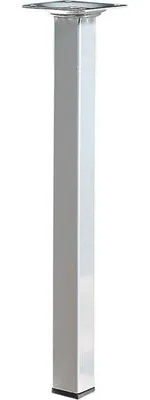 Image de Pied de table basse carré fixe acier mat gris, 30 cm