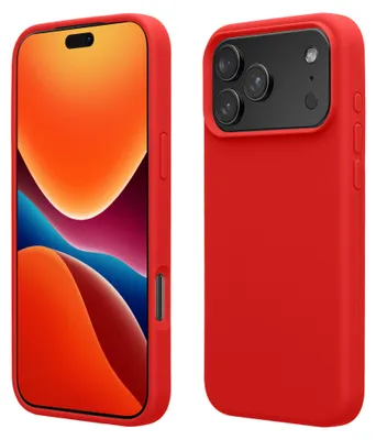Produktbild von kwmobile Handyhülle für iPhone 17 Pro Hülle, für iPhone 17 Pro Case - Hülle Silikon - kabelloses Laden - Klassisch Rot