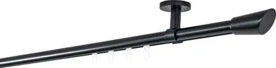 Produktbild von Gardinenstange Maß Innenlauf 20mm Rag 1-lauf Decke 4cm Farbe: Schwarz, Größe: 340cm