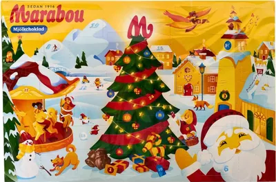 Produktbild von Marabou Adventskalender Mjölkchoklad, 200g