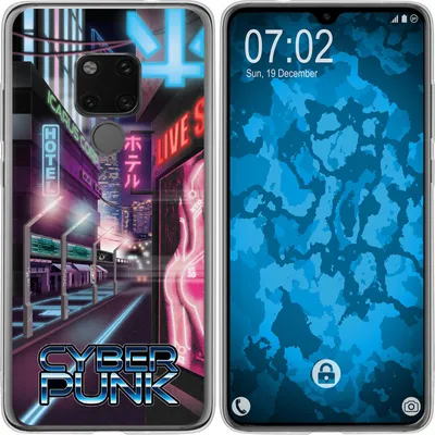 Produktbild von PhoneNatic Case kompatibel mit Huawei Mate 20 Silikon-Hülle Retro Wave Cyberpunk.01 M4
