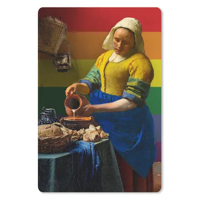 Produktbild von MuchoWow® Mauspad Mousepad Vermeer - Stolz - Milchmädchen 18x27 cm - Mousepads - Maus Mat - Pad - Mausunterlage