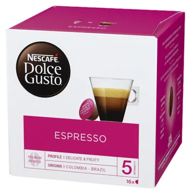 Obrázek produktu pro Nescafé Dolce Gusto Espresso, Kapsle, Kávové kapsle, Kavárna, Káva, 16 kapslí