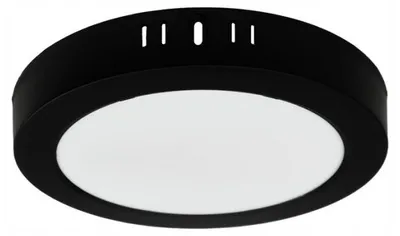 Obrázek produktu pro Nástěnná/stropní LED lampa, kulatá, černá, 18W, 22 cm, 4000K