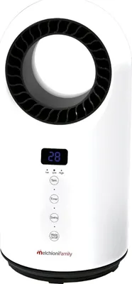 Produktbild von Melchioni 158640041, Elektrischer Raumheizlüfter, Keramik, 12 h, Drinnen, Tisch, Schwarz, Weiß