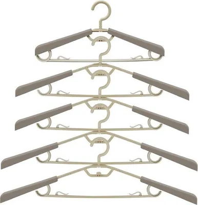 Image de Grands crochets à vêtements extensibles - Crochets à vêtements peu encombrants pour armoire, lot de 5