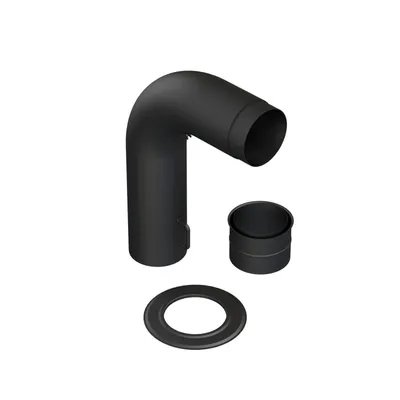 Produktbild von Thermia Rauchrohr-Set gezogen Schwarz Ø 150mm (600*450 mm)