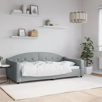Obrázok produktu pre Maison Exclusive – Posteľ na denné používanie, svetlosivá, 90x190 cm, látka