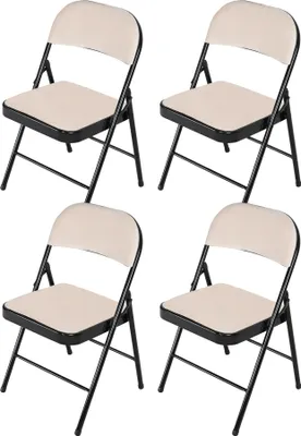 Produktbild von Klappstuhl Wedigo Velvet Beige 4er-Set