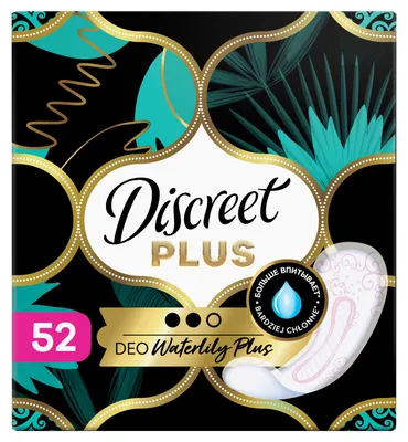 Obrázok produktu pre Discreet Zone Plus Waterlily Wkładki Higieniczne 52 sztuki