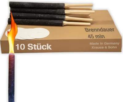 Produktbild von Wachsfackel, Fackel, 10 Stück, 45 Minuten