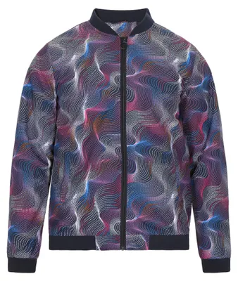 Image de Veste pour hommes Tavite - bleu marine, motifs multicolores. Taille S