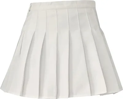 Produktbild von Frauen Mini Plissee Einfarbig High Waist Tennis Skater Kurzer Rock Geschenk Weiss S.