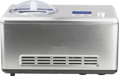 Zdjęcie produktu dla H.Koenig HF320, Tradycyjne przyrząd do robienia do lodów, 2 l, 1 mis(y), Stal satynowa, Przezroczysty, Przyciski, obrotowy