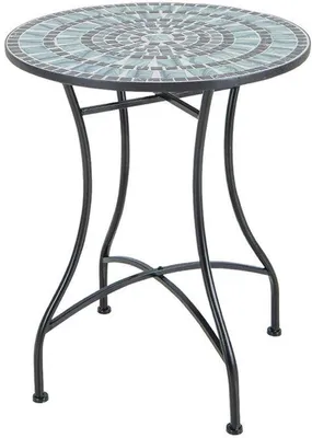 Produktbild von Gartentisch – Runder Mosaik-Tisch – 60 x 60 x 72 cm – Bistrotisch, Terrassentisch – für Garten und Balkon
