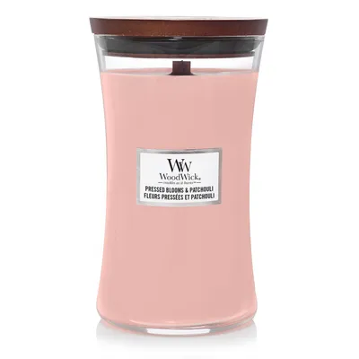 Zdjęcie produktu dla Woodwick Świeca Zapachowa Pressed Blooms & Patchouli z Drewnianym Knotem 609,5 G
