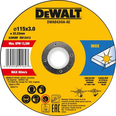 Produktbild von DeWalt Trennscheibe 115x3x22,23 mm Metall