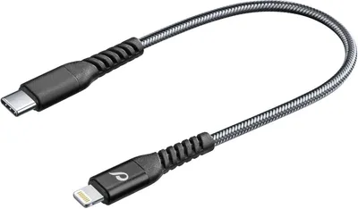 Obrázok produktu pre Cellularline 8018080353215, 0,15 m, Lightning, USB C, Samec, Samec, Čierna