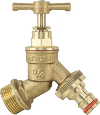 Obrázek produktu pro BRADAS Kohoutek zahradní, vstup 3/4" vstup 3/4", výstup 3/4" + konektor pro rychlospojku - BR-BR-KCR3434