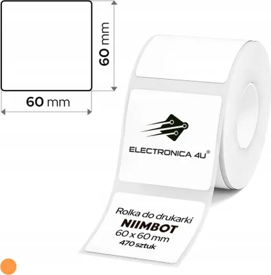 Image de Étiquettes autocollantes blanches, autocollants thermiques pour Niimbot K3 60x60 470 pièces