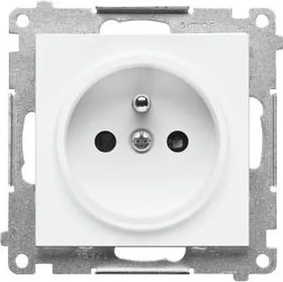 Immagine prodotto di Presa singola con messa a terra bianco opaco Simon 55