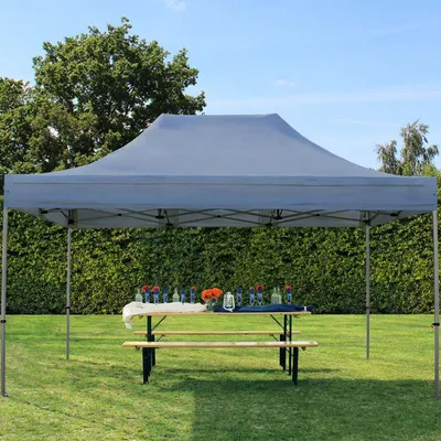 Obrázek produktu pro Nůžkový stan 3x4,5 m, ocel, bez bočnic tmavě šedá