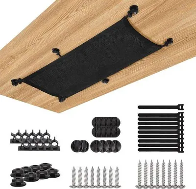 Obrázok produktu pre Čierny organizér káblov do kancelárie 95 x 24 cm