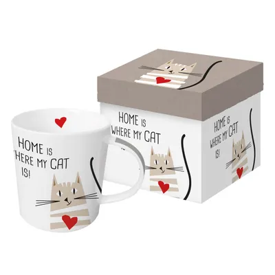 Produktbild von PPD Trend Mug Home Cat, in Geschenkbox, Tasse, Teetasse, Kaffee Becher, 350 ml, 603421